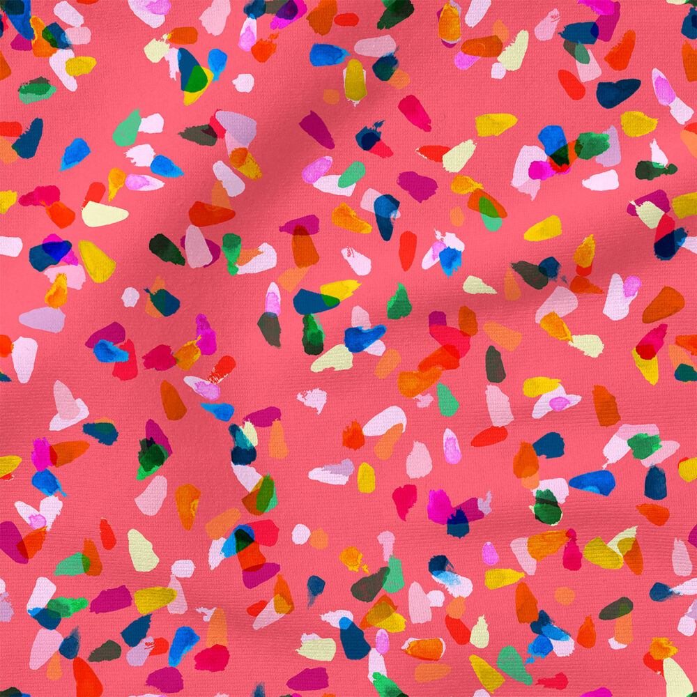 Gemstones (Hot Pink) | Abstract Fabric Design | Rachel Parker